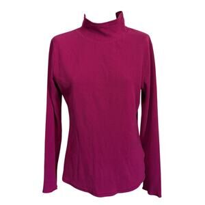Universal Thread Women's Crew Turtleneck XXL Pink Magenta Long Sleeve Ribbed